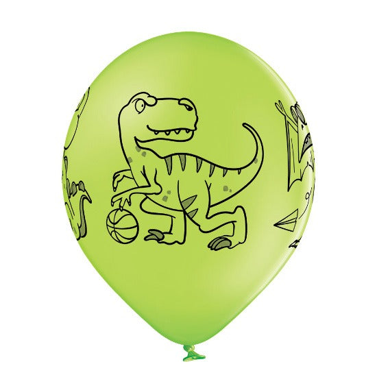 Latex balloons of different colors with dinosaurs 1 pc