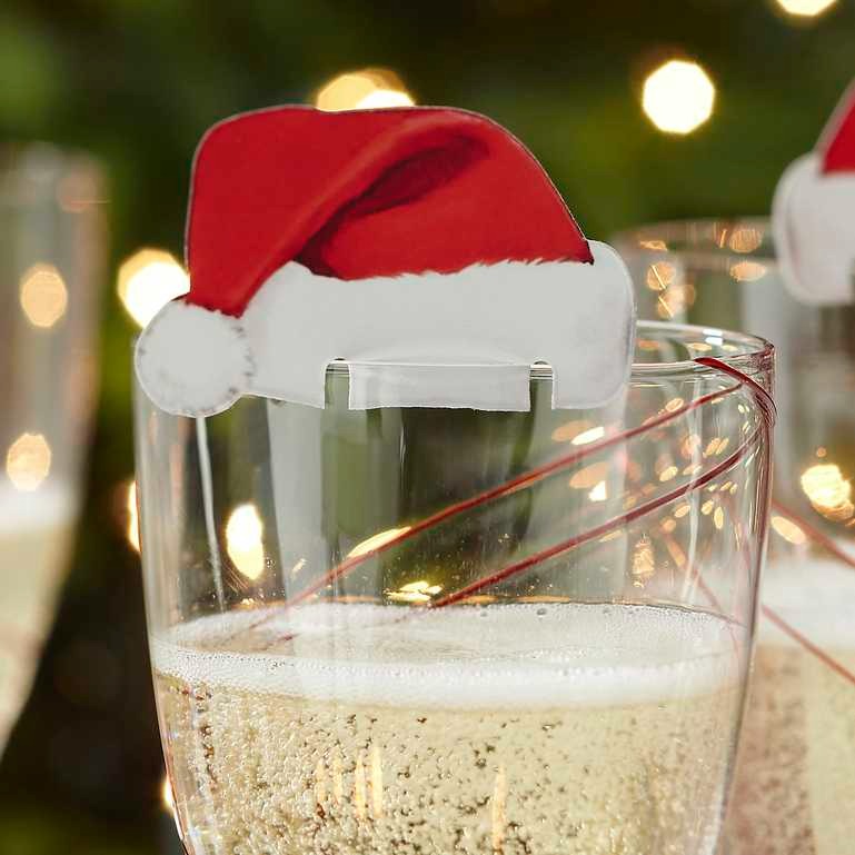 ჭიქის დეკორაცია Santa Hat 10ც
