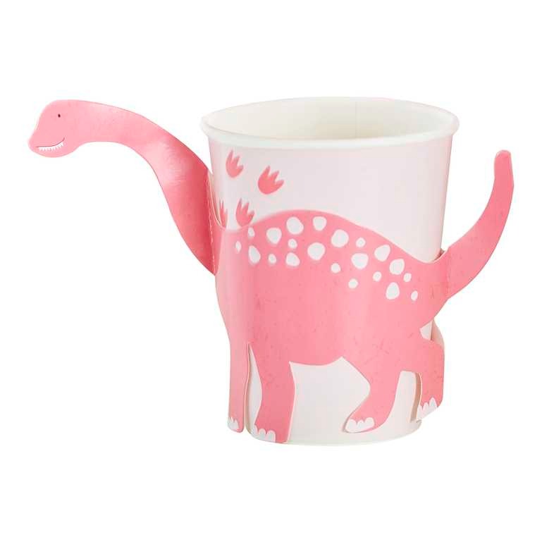 ქაღალდის ჭიქა Pink Pop Out Dinosaur 8ც 240 მლ