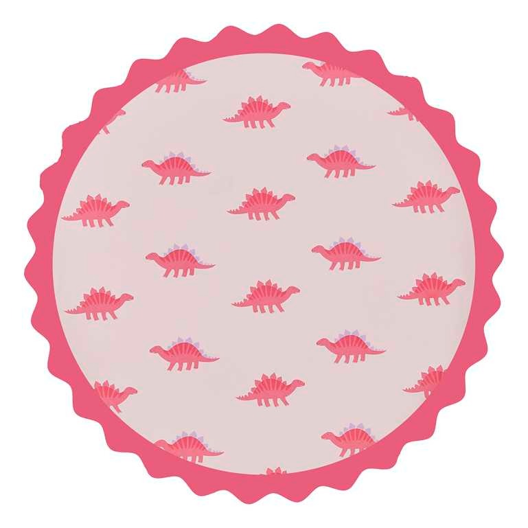 ქაღალდის თეფში Pink Dinosaur 8ც