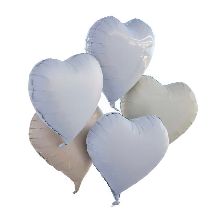 ფოლგირებული გული ბუშტების თაიგული 5ც