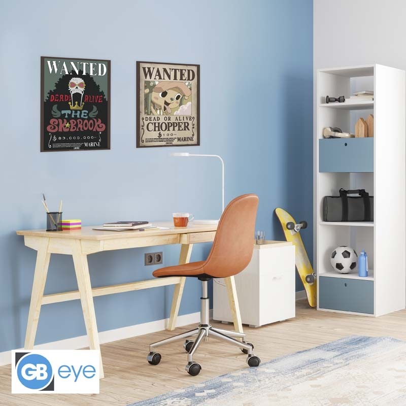 ONE PIECE - Poster 52x38 cm - Wanted Chopper & Brook 2 pieces