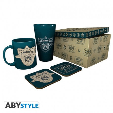 PEAKY BLINDERS - gift set "The Garrison" Glass XXL + Mug + 2 Coasters