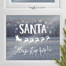 ფანჯრის სტიკერი Santa Stop Here
