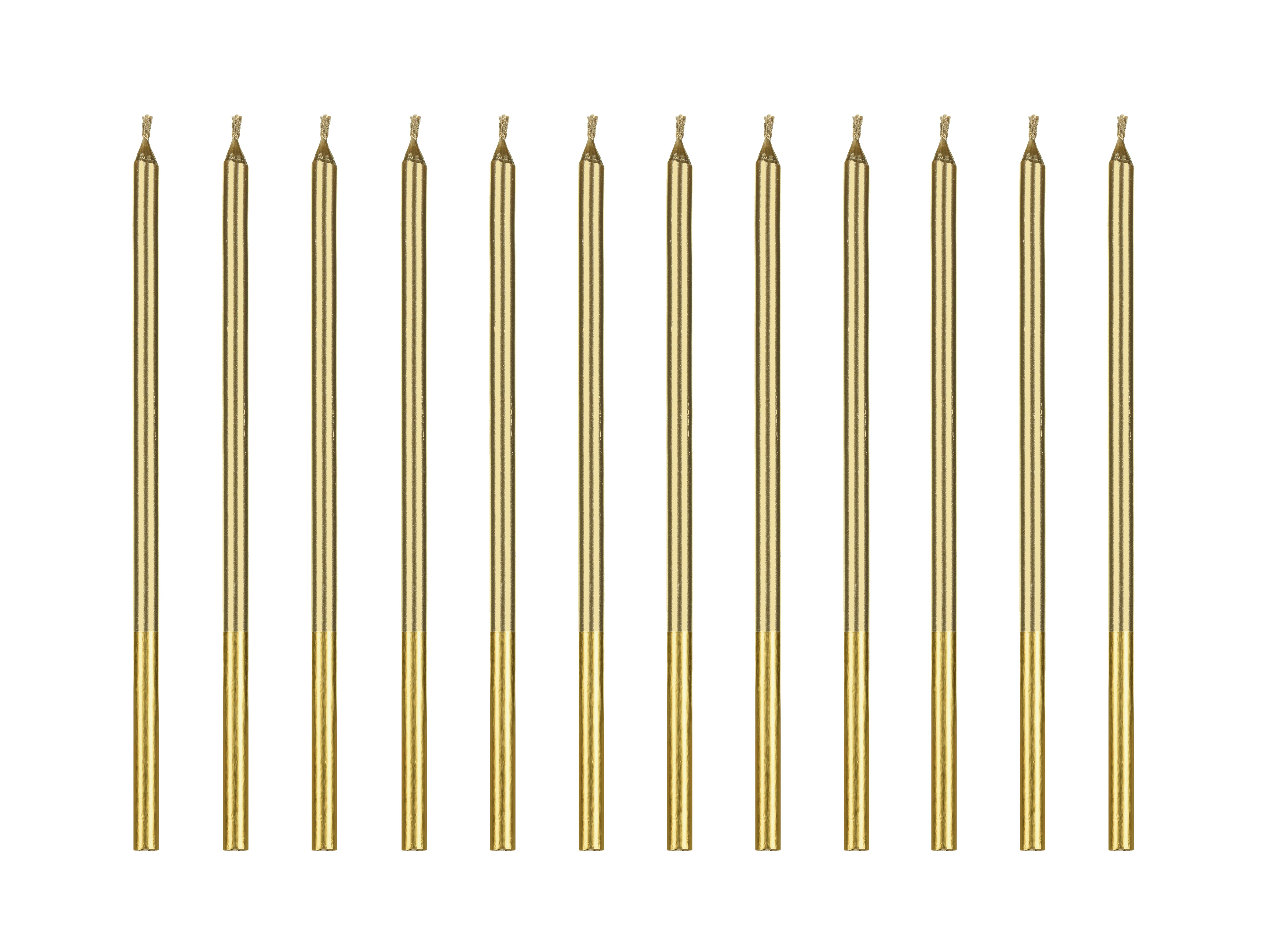 დაბ.დღის სანთელი ოქროსფერი 10ც 14სმ