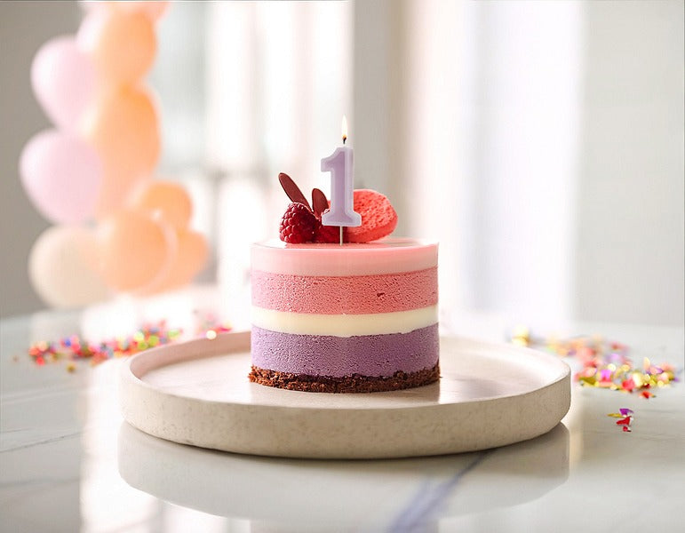 ციფრი სანთლები იისფერში 6სმ