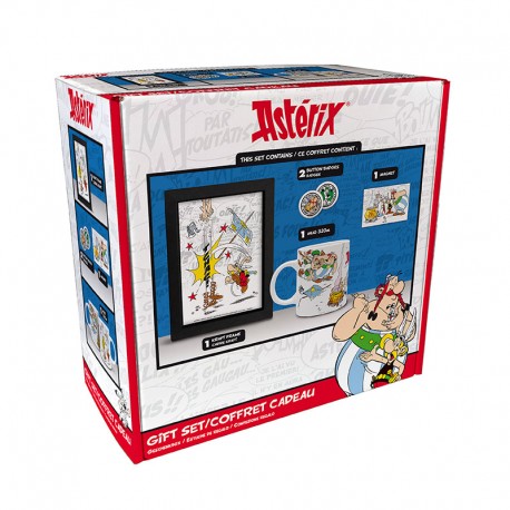 ASTERIX - gift set - mug + magnet + craft frame + badge 2 pcs