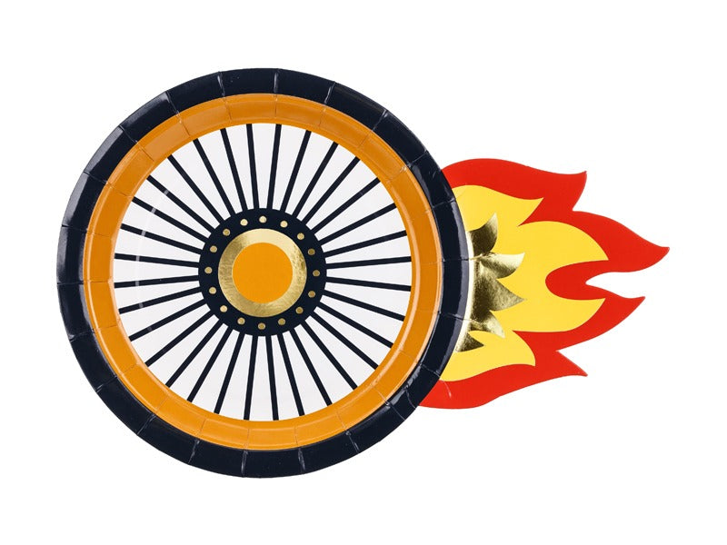 ქაღალდის თეფში ბორბალი 26.5x18 სმ 6ც