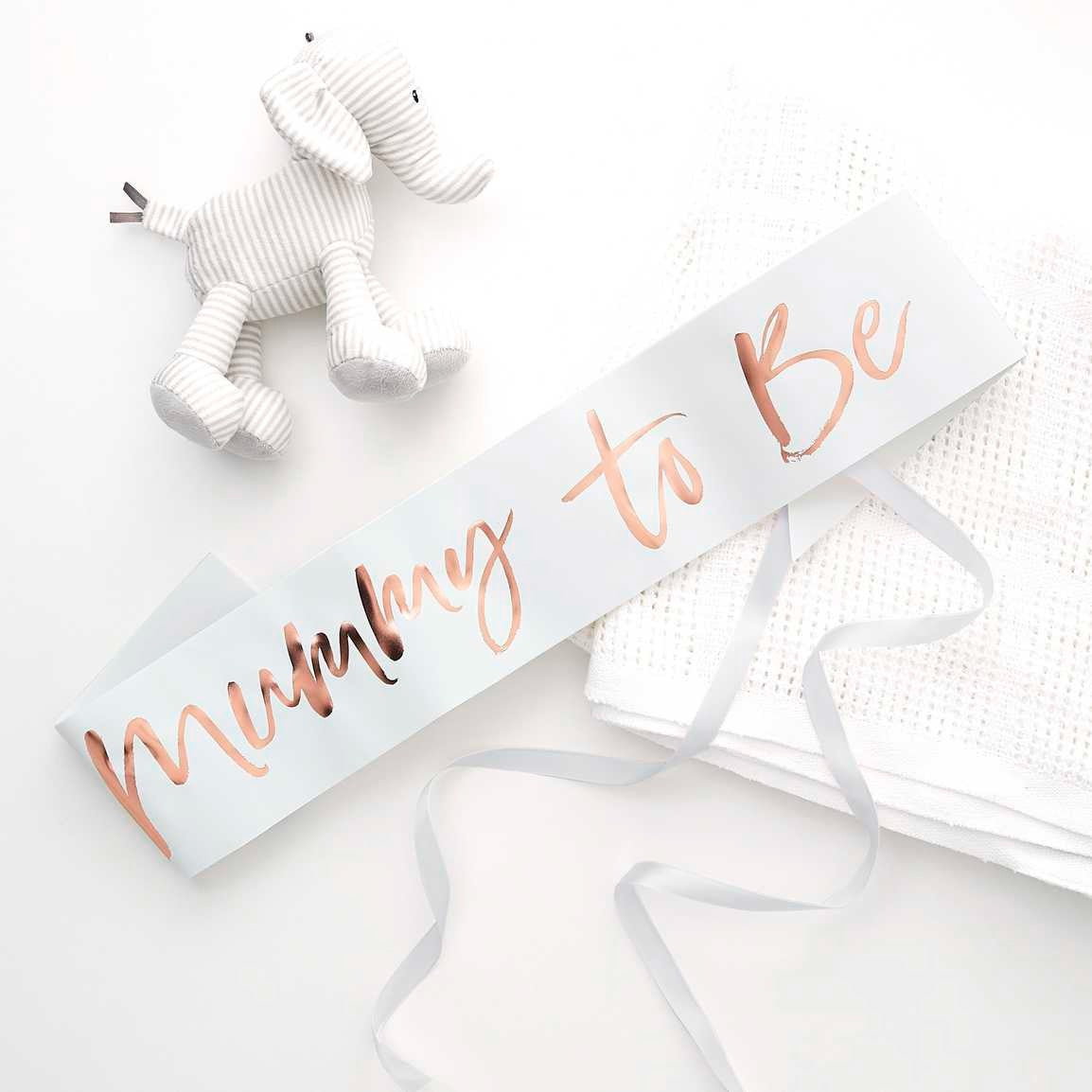 Ribbon Mum to be Rose Gold 75 x 10 cm