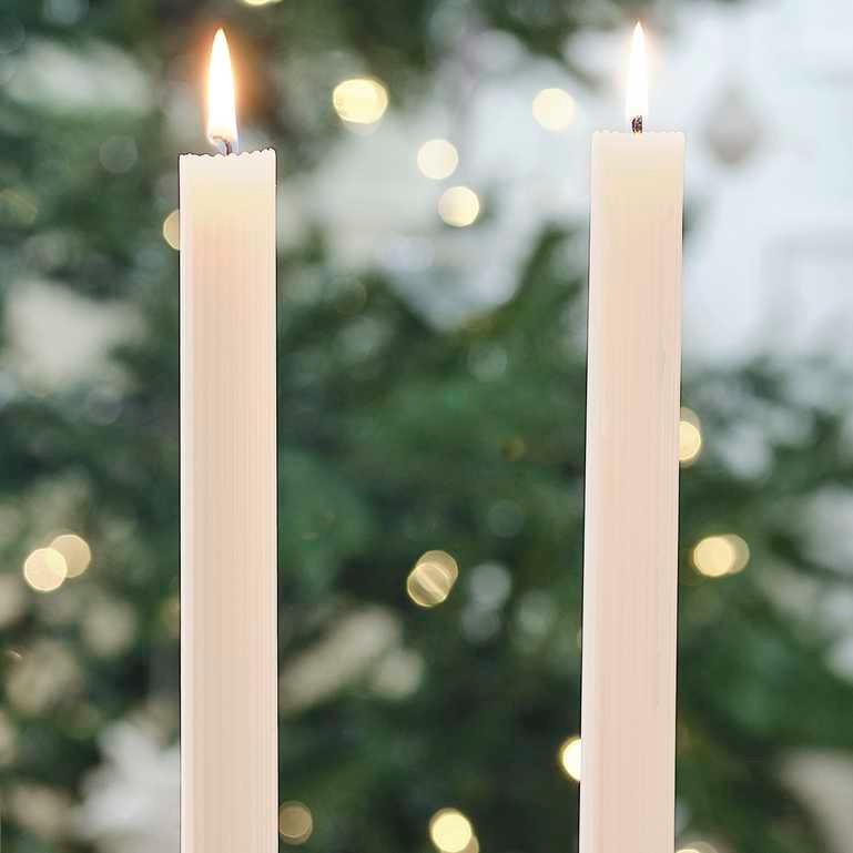 დეკორატიული სანთელი სპილოსძვლისფერი 2ც 27 სმ