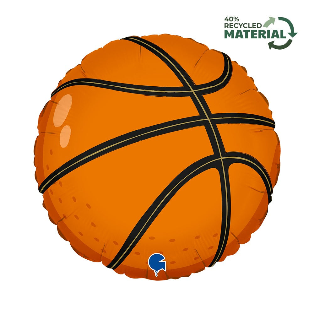 ფოლგირებული ბუშტი კალათბურთის ბურთი 35x35 სმ