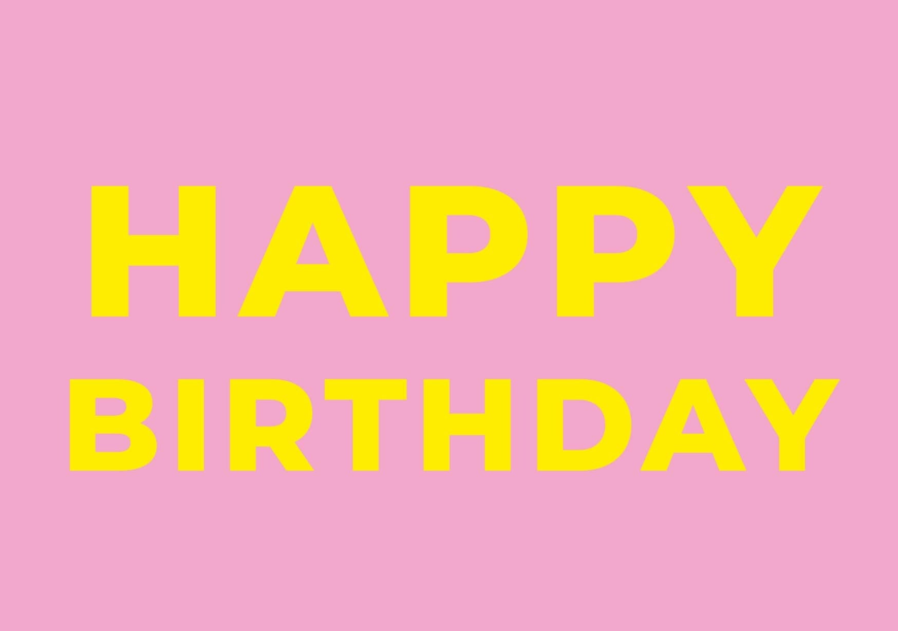 მისალოცი ბარათი პასტელური ვარდისფერი Happy Birthday