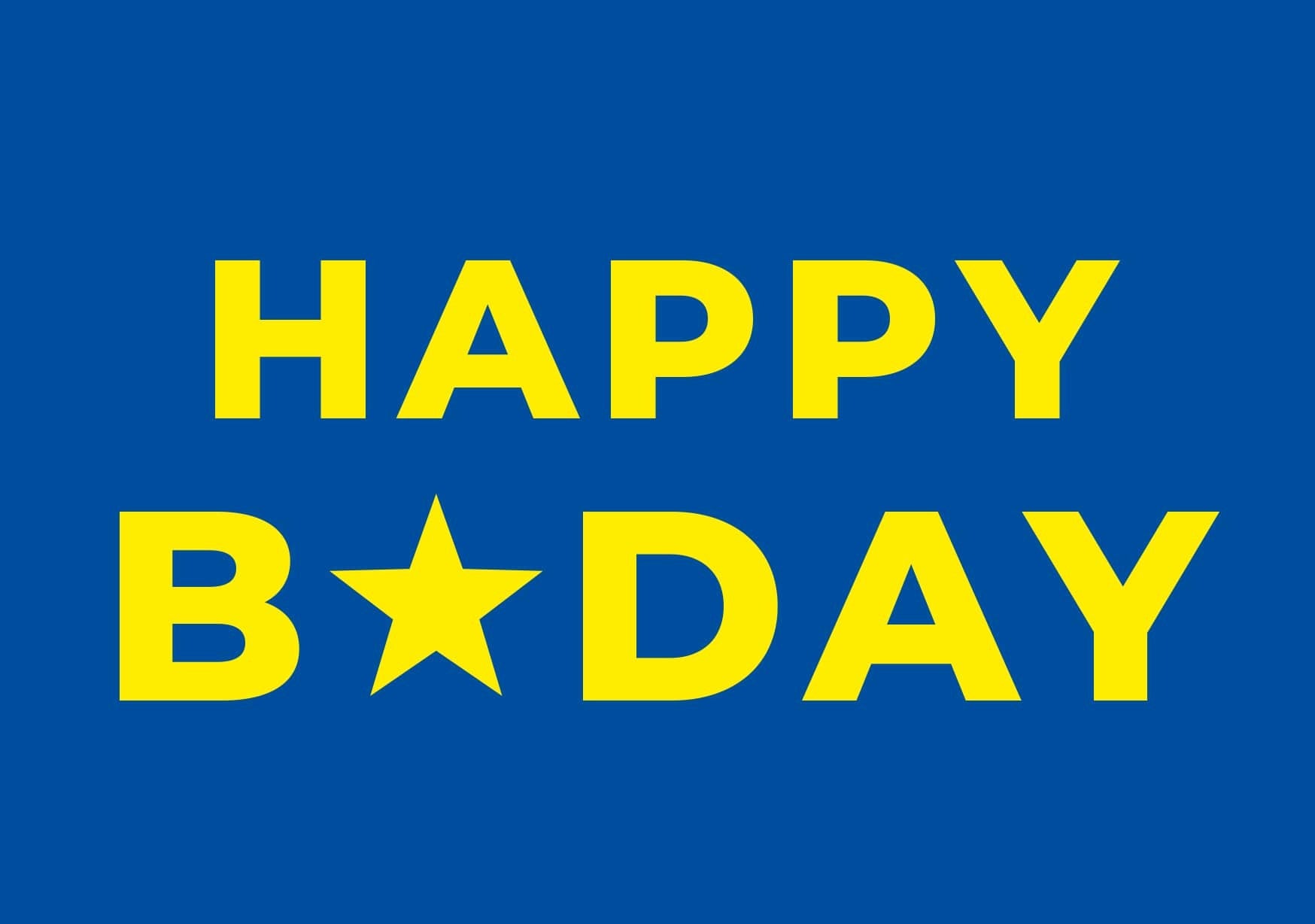 მისალოცი ბარათი Happy B-Day royalblau