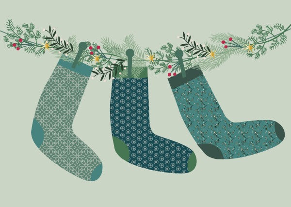 საახალწლო მისალოცი ბარათი xmas socks