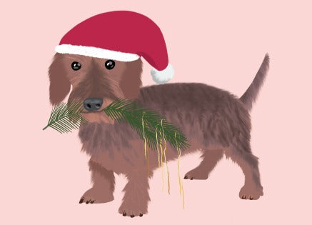 საახალწლო მისალოცი ბარათი St.Claus-Dog