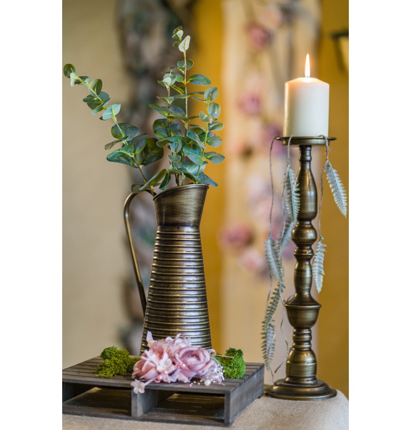 მეტალის ლარნაკი 18.5x14x31სმ