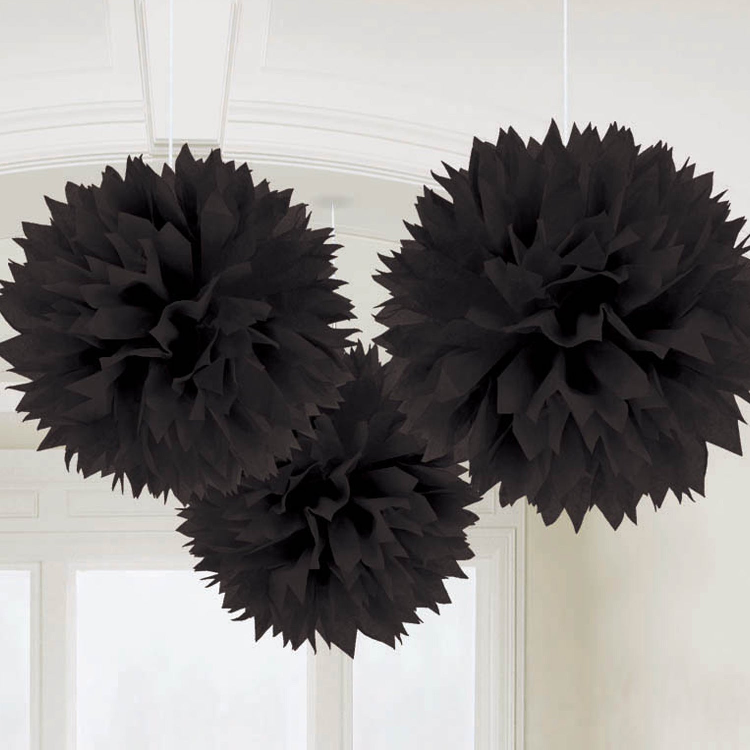 Colored pompoms 40.6 cm 3 pcs
