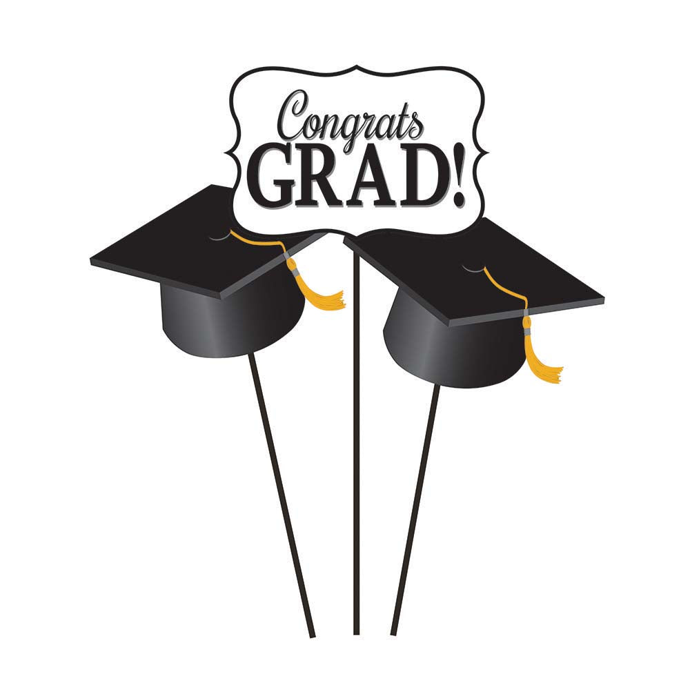 დეკორატიული ჩხირები "CONGRATS GRAD"3ც