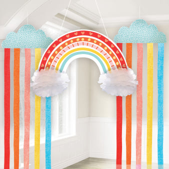 Hanging decoration set retro rainbow 41.2 x 170 cm / 64 cm