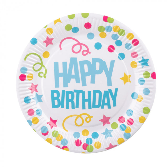 თეფში "Happy Birthday" (23 სმ) 6ცალი