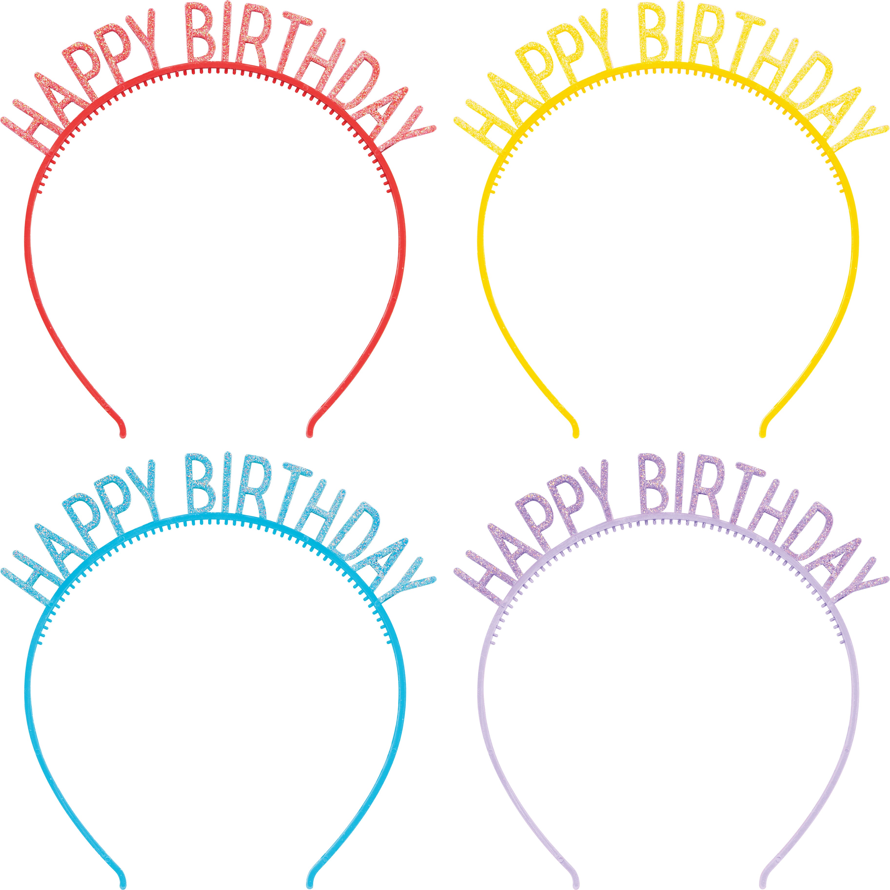 Day plastic abadok with glitter 4 pcs