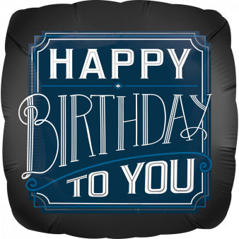 ფოლგირებული სტანდარტული ბუშტი Happy Birthday To You s40