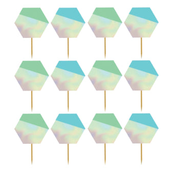 Wooden sticks Shimmering Party 24 pcs 8.8 cm