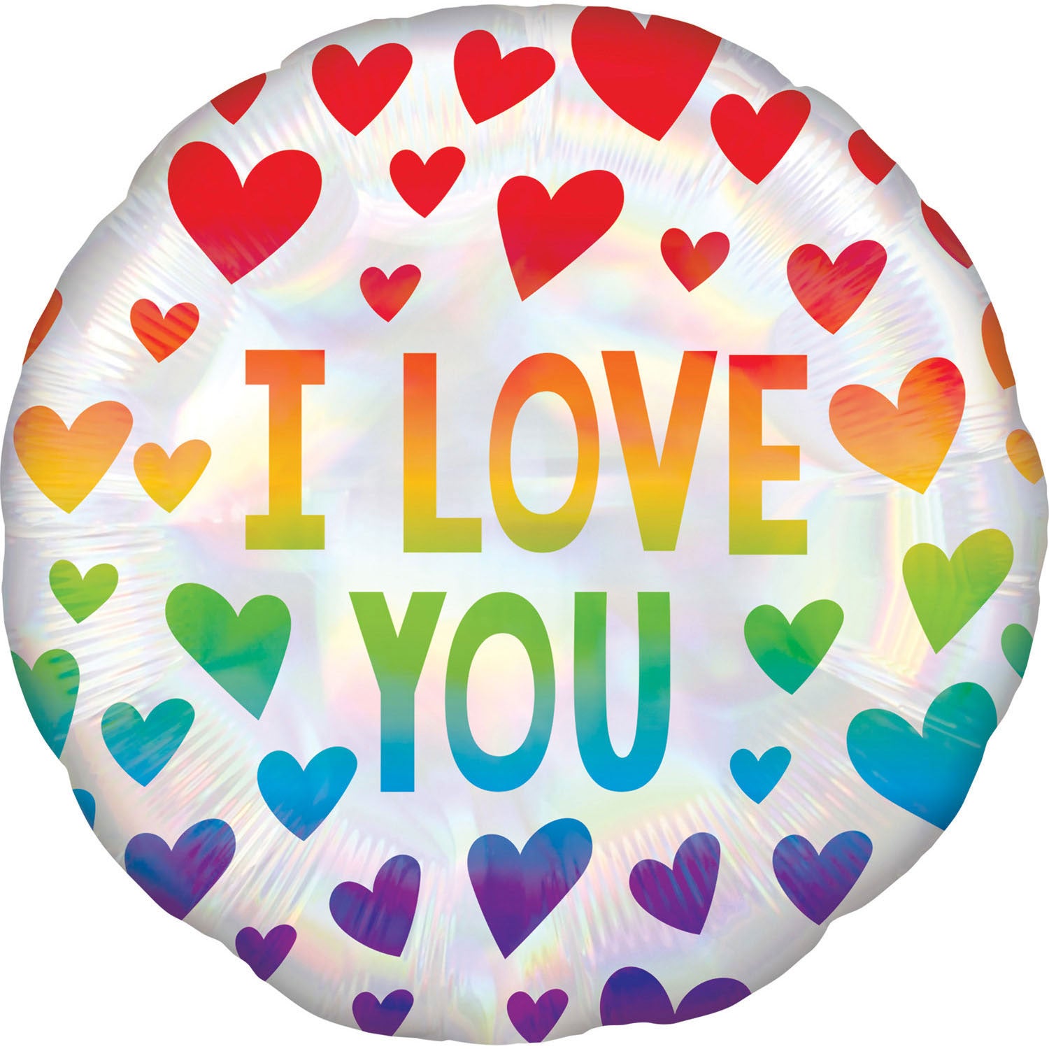სტანდარტული ბუშტი გარდამავალი I love you გულებით 43 სმ