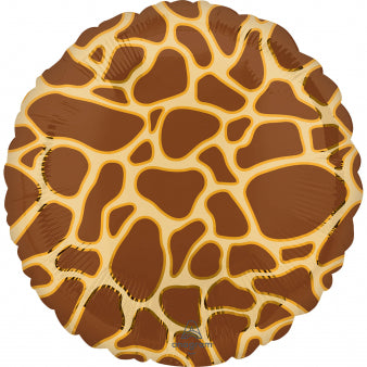 Standard foil balloon with giraffe print s18
