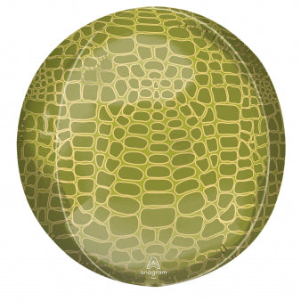 Spherical balloon with alligator leather print orbz 38x38cm
