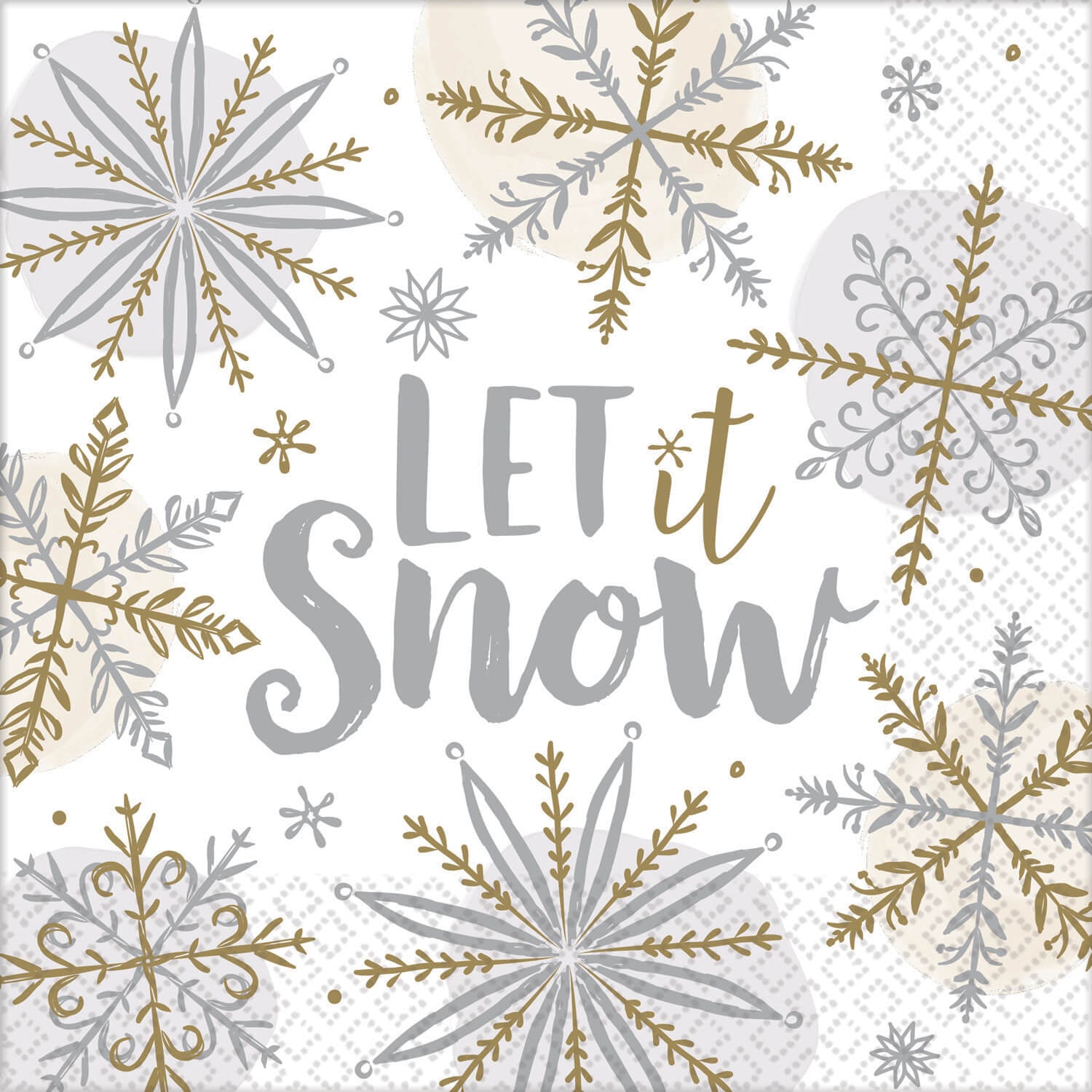 ხელსახოცი 16ც let it snow 33 x 33 სმ 16 Napkins Shining Snow 33 x 33 cm
