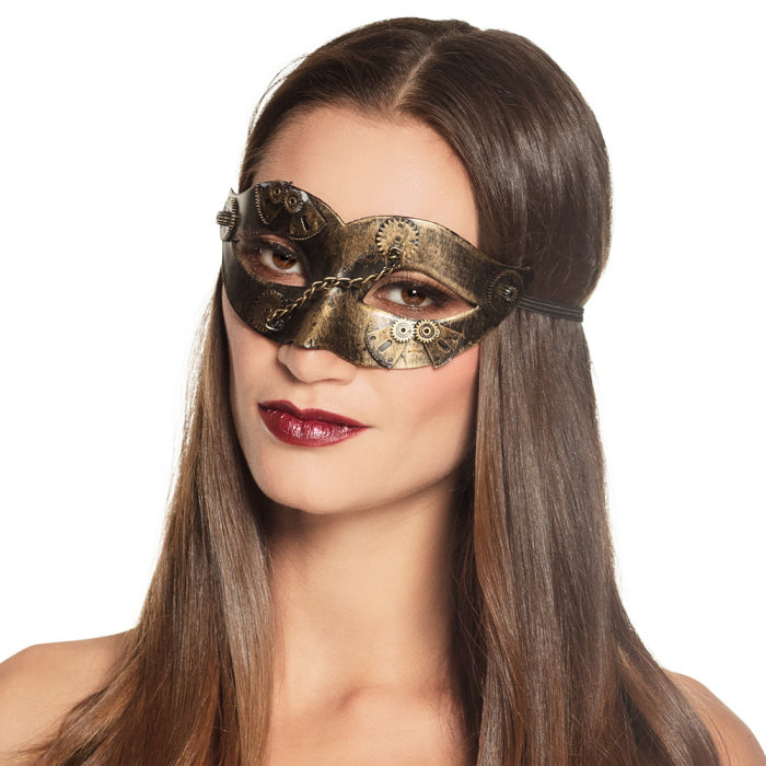 თვალის ნიღაბი სთიმფანქი ოქროსფერი