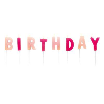 დაბადების დღის სანთლების ნაკრები Happy Birthday