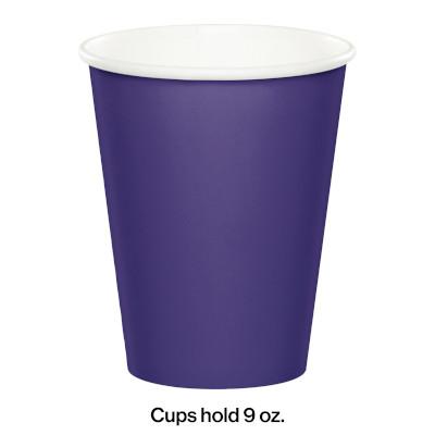 ქაღალდის ჭიქა პასტელური იისფერი