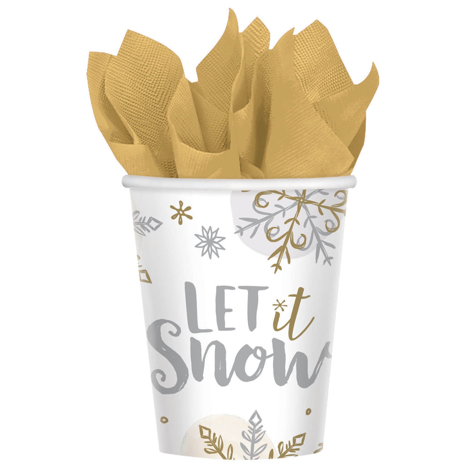 ჭიქა 8ც let it snow 266 მლ 8 Cups Shining Snow Paper 266 ml