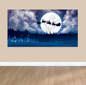 Wall background decoration of New Year's plastic 165 x 85 cm