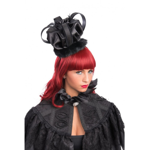 Abadok with black satin crown and fur