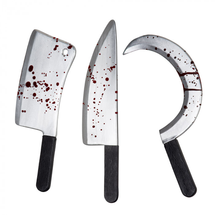 Dangerous bloody knife 45 cm different
