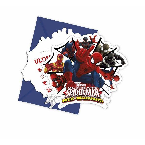 მოსაწვევი კონვერტით ადამიანი ობობა