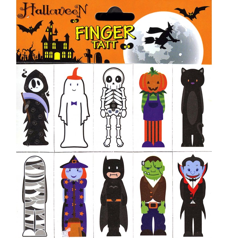 Halloween tattoos for fingers