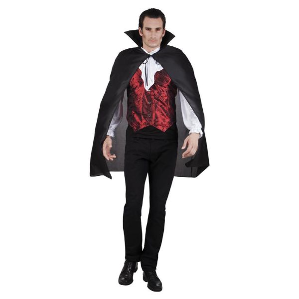 Black Mantle with collar 120 cm
