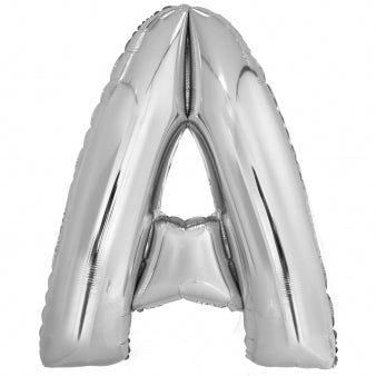 Foil balloon letters helium inflatable silver 86cm