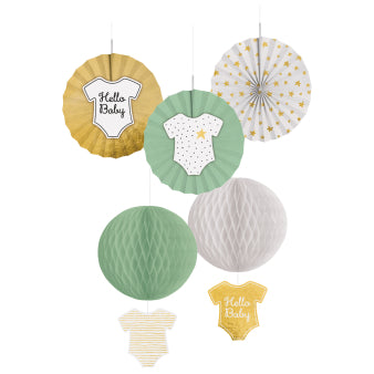 Hanging decoration Hello Baby 5 pcs.