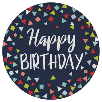 Paper plate with geometric figures 8 cm 23 cm