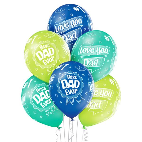 Bunch of balloons Best Dad Ever 6pc / Best Dad Ever 6pc
