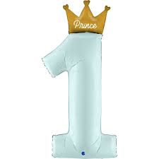 ფოლგირებული ბუშტი My 1st Birthday Prince 117 სმ