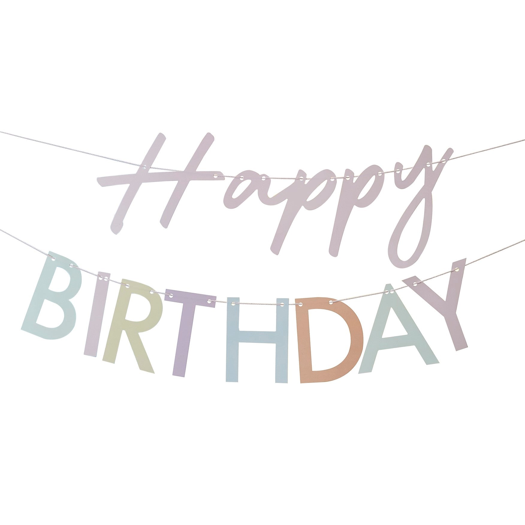 ბანერი პასტელური Happy Birthday 2 x 1.5m
