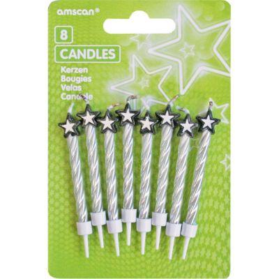 დაბადების დღის სანთლების ნაკრები ვარსკვლავი 8ც