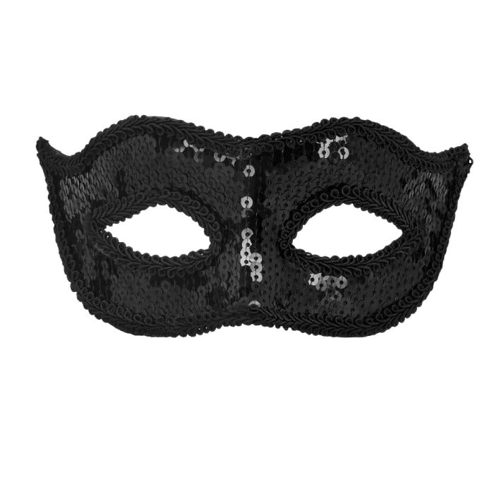 Black mask Venice sequins