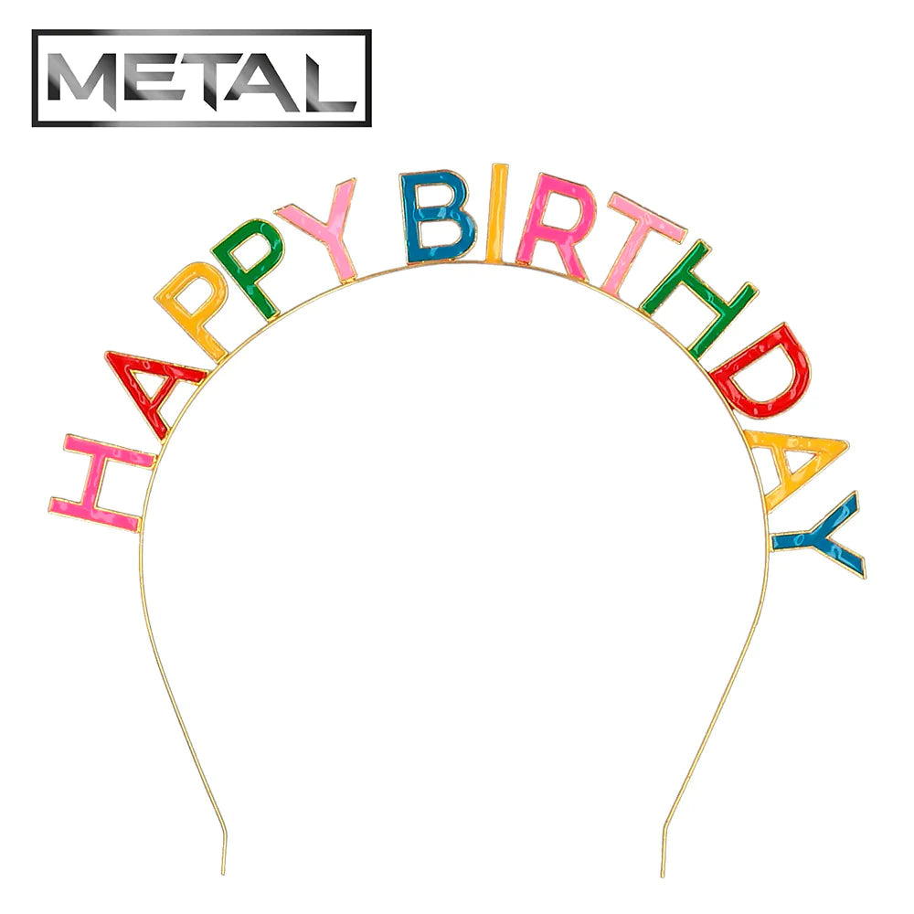 Metallic abadok colored Happy Birthday